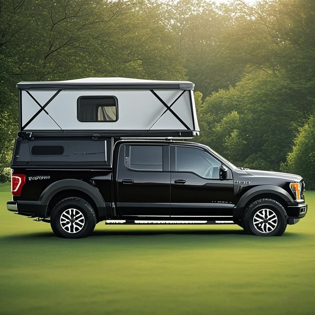 4 Season Pop up Truck Bed Camper Waterproof Hard Wall Slide-In Camper for Pickup Trucks Overland Camping