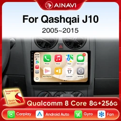 Ainavi Car Radio For Nissan Qashqai J10 2005 2006 2008 2010 2012 2014 2015 Wireless Android Auto Carplay Multimedia Player 2 Din