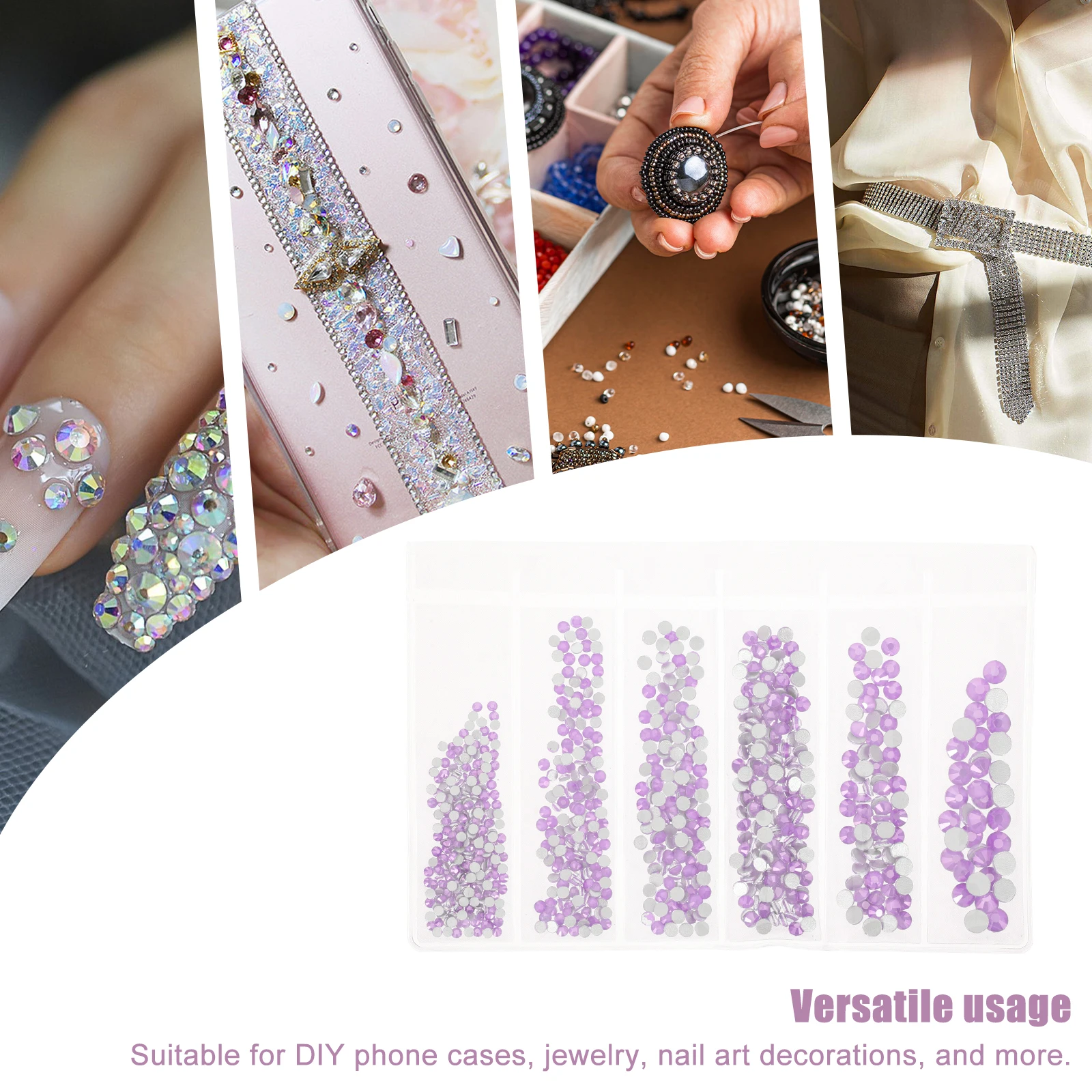 

820pcs Rhinestones Glass Crystals Multi Sizes Acrylic Nail Rhinestones For Acrylic Nails Nails Art Gems Decorations DIY