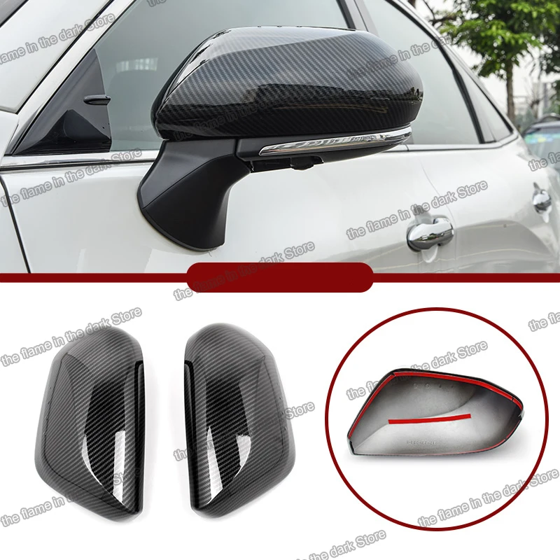 carbon fiber for Toyota Corolla E210 Car Rearview Cover Protector Interior Accessories 2019 2020 2021 2022 gr sport hybrid