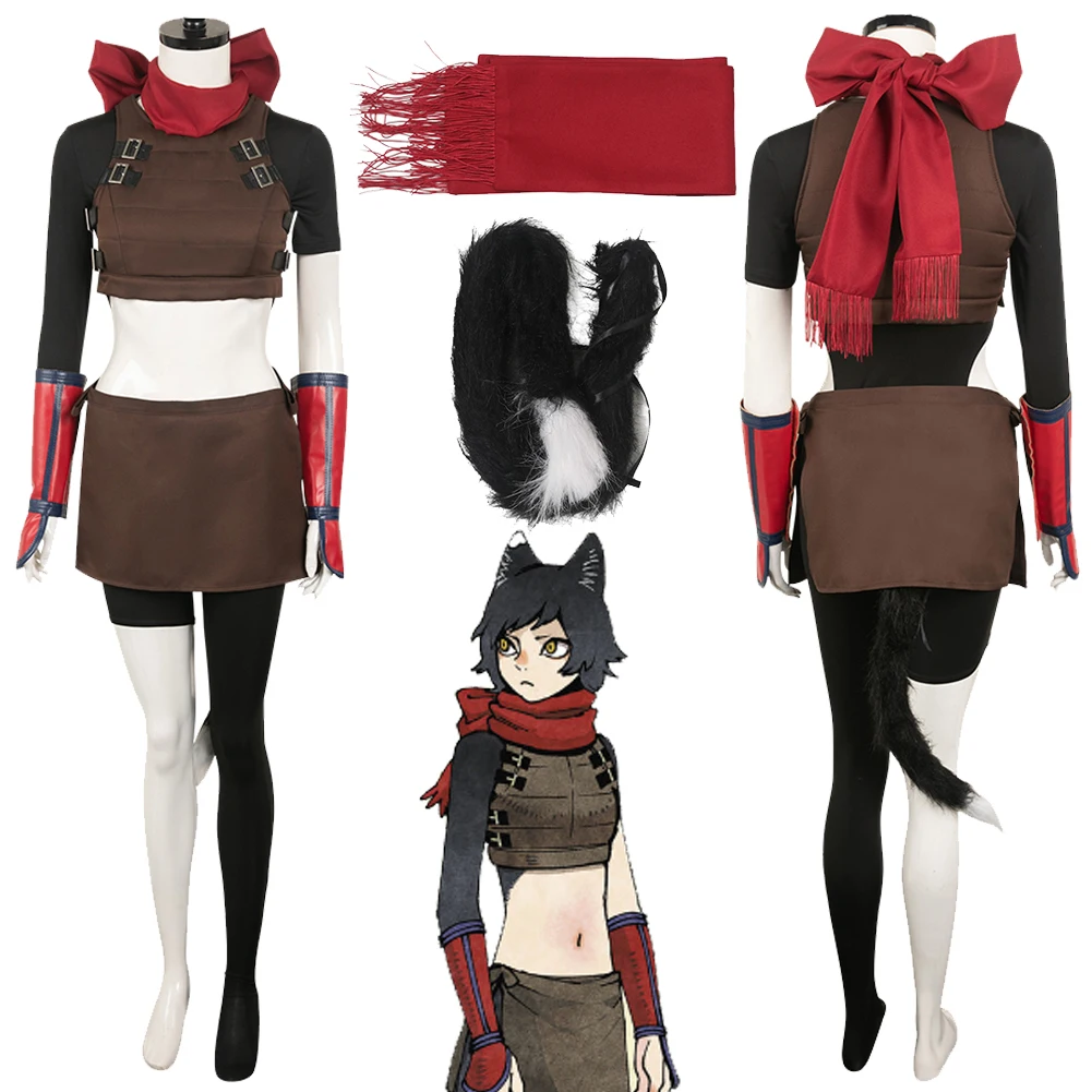 

Izutsumi Cosplay Fantasy Outfit Anime Delicious in Dungeon Disguise Scarf Tail Costume Adult Women Halloween Party Roleplay Suit