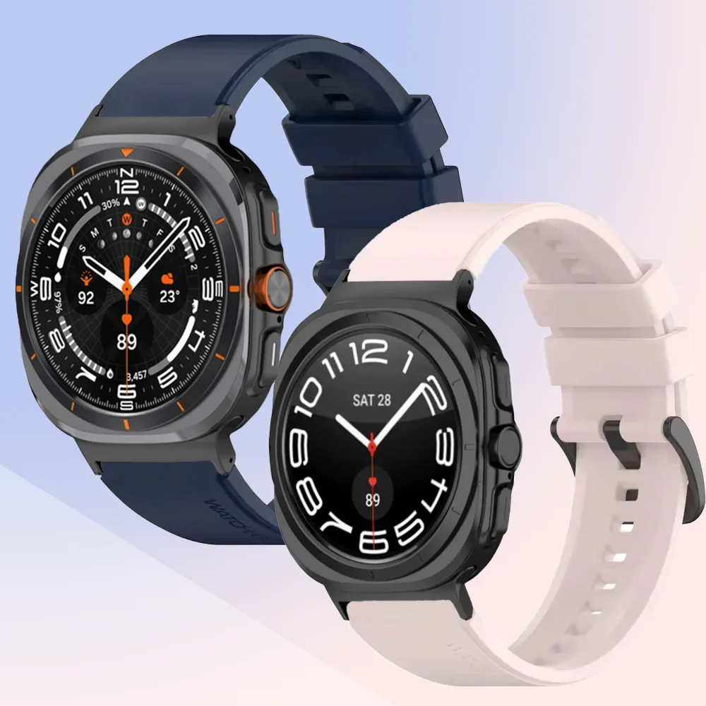 สายรัดซิลิโคนสําหรับ Samsung Galaxy Watch Ultra 47 มม.สบายเปลี่ยนสายรัดข้อมือสําหรับ Galaxy Watch Ultra 47 มม.Correa