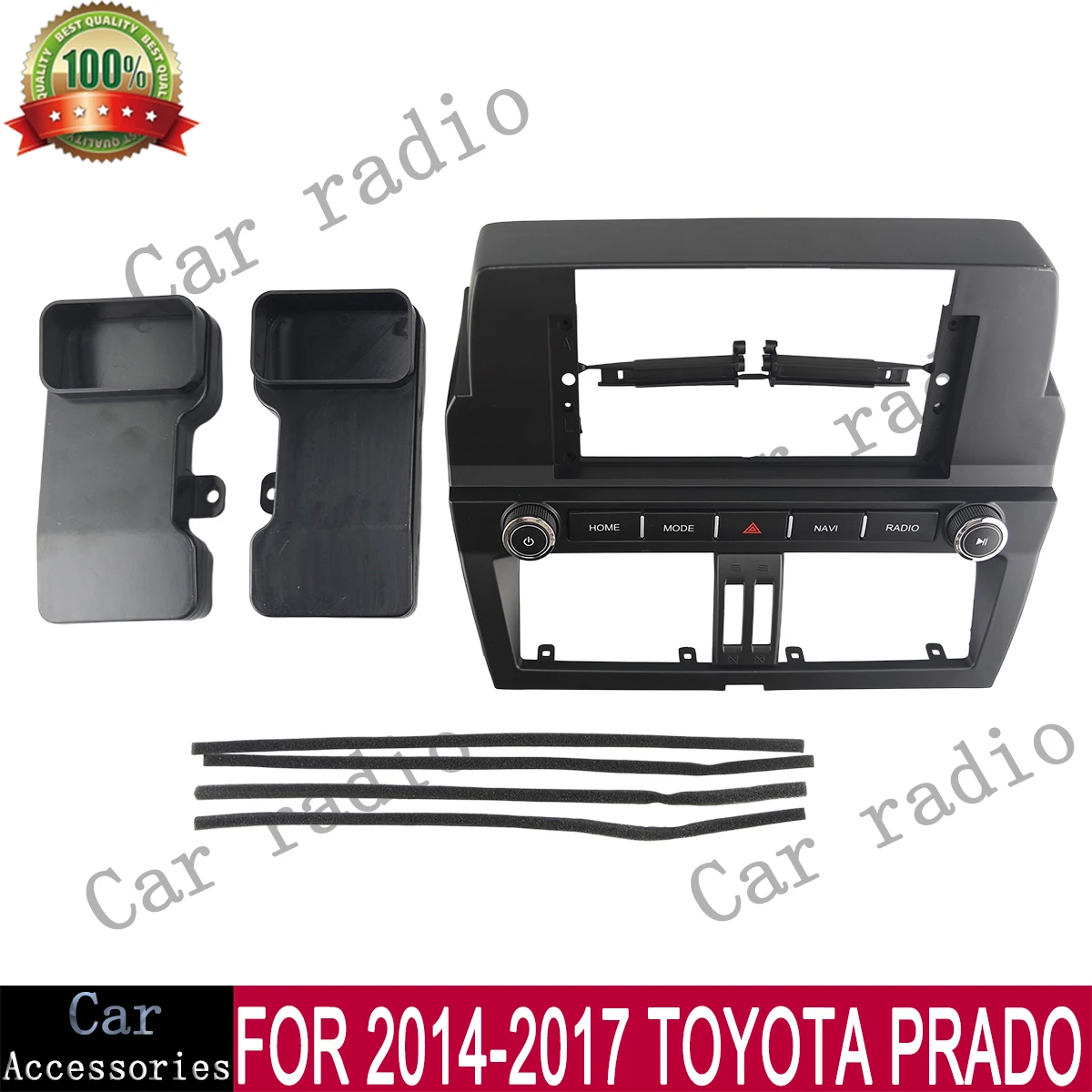 For 2014-2017 TOYOTA PRADO 12.3 Inch Car Radio Android Stereo Frame Player Head Unit Fascia Panel Dash Board Cover