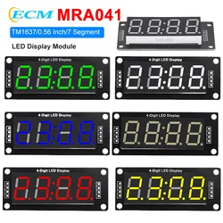 TM1637 Time Indicator Tube 4 Digital Clock Module 7 Segment Glow Tube Clock Digital Indicator Tube 0.56 Inch LED Display Module