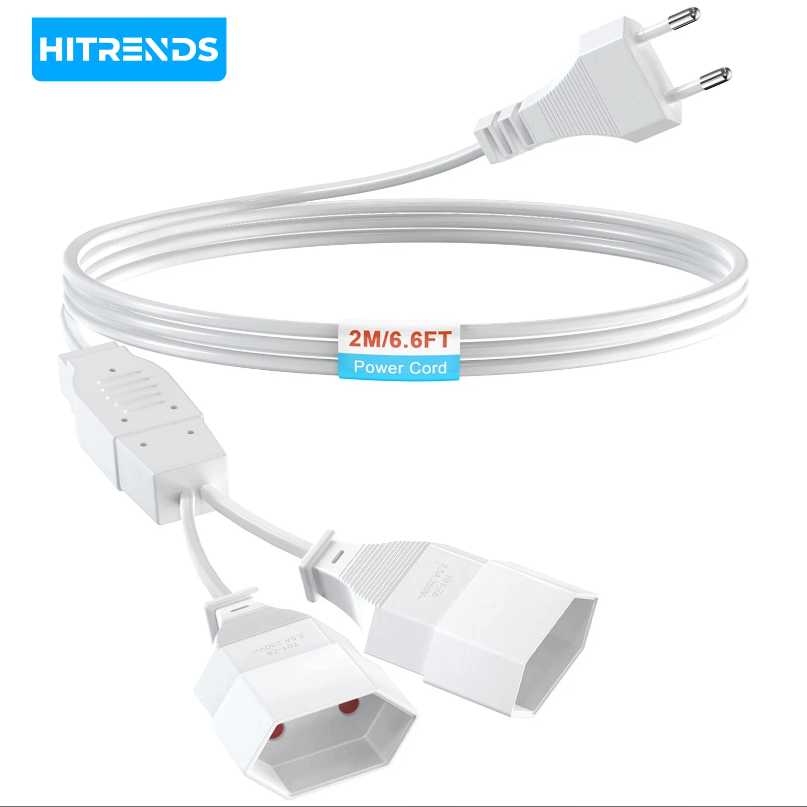 European Standard Type-C Power Cable Socket Compatible with TV, Monitor and Projector Type-C Ports. 0.75mm² Thick Copper Core