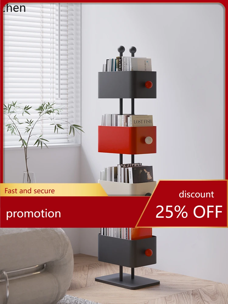 HT floor-to-ceiling bookshelf rotating storage corner locker storage display invisible small cabinet