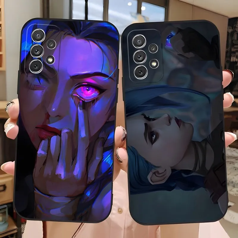 Anime Arcane Jinx Ốp Lưng Điện Thoại Funda Cho Samsung Note 20 10 8 9 Pro Plus Cực M20 M31 M40 M10 j7 J6 Thủ Lưng Vỏ