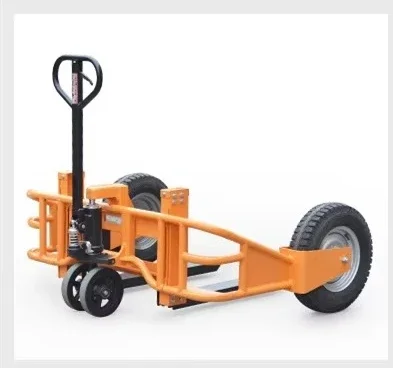 

LJY*mountain pallet off-road manual forklift inflatable wheel hydraulic handling trailer ground cattle