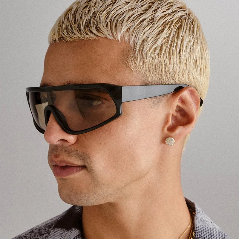 

Cycling 2pcs Fashion New Sports Sunglasses Women Punk Style Outdoor Eyeglasses One Piece Personalized Square Glasses Unisex