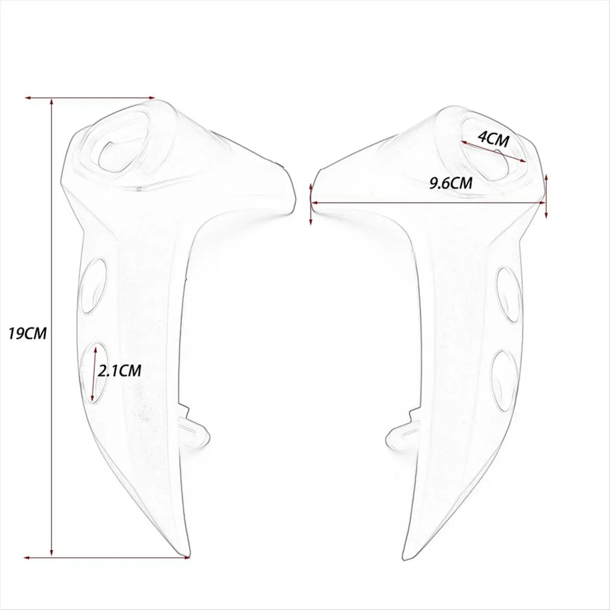 A23Z Motorcycle Headlight Side Fairing Cover Head Light Upper Bracket Cover for FZ-6N FZ6-N FZ6N 2006-2009