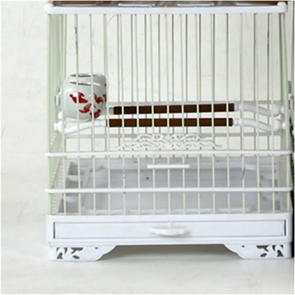 

White Hanging Shells Birdhouse with Nest for Small Birds and Parrots - Outdoor Plastic Cage