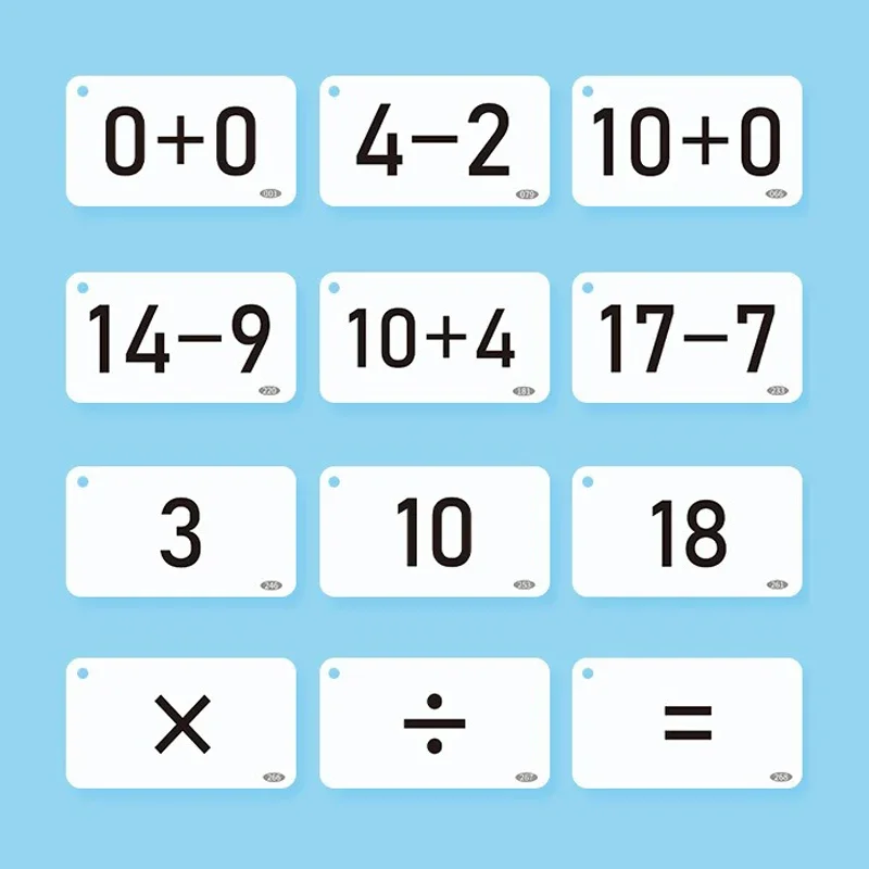 270 arkuszy nauki kartek arytmetycznych dla wczesnego dzieciństwa przejścia i poznawcze w zakresie 20 kart z pytania matematycznego