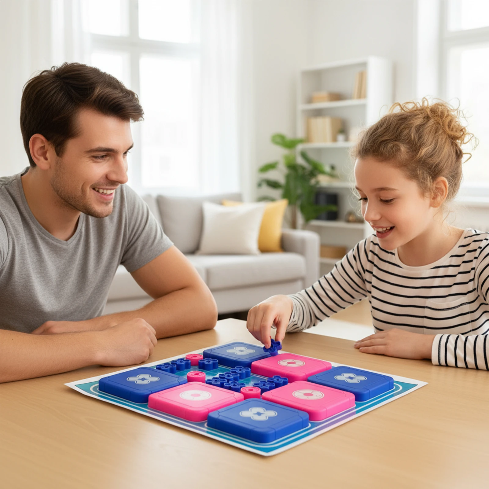 

Fun Tic-Tac-Toe Family Interactive Educational Game Toy Logical Thinking Challenge Brain Teasers Parent-Child Interactive Toys