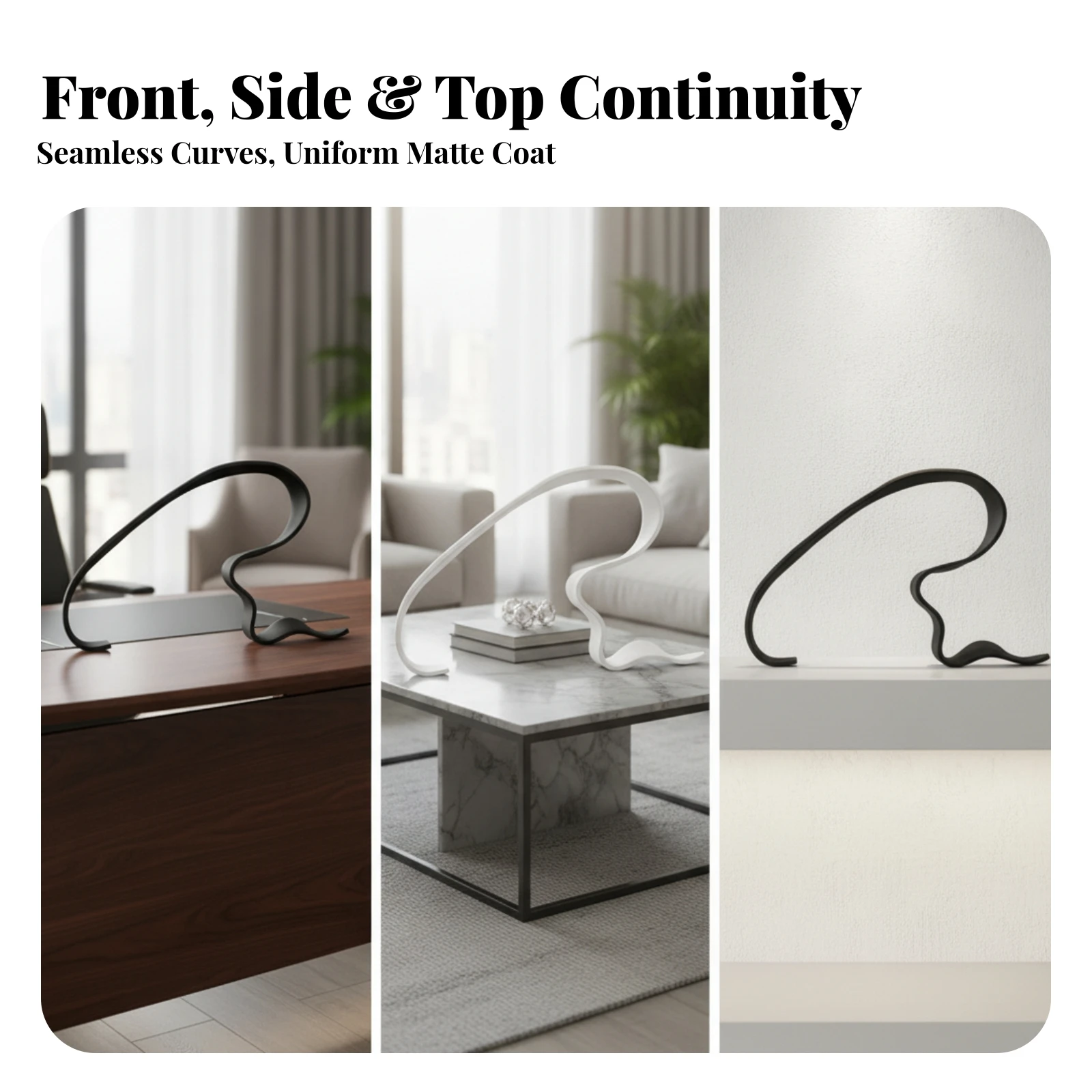 Metal Ribbon Sculpture Sophisticated Abstract Metal Sculpture Decoration Artistic Decor Minimalist for Console Table