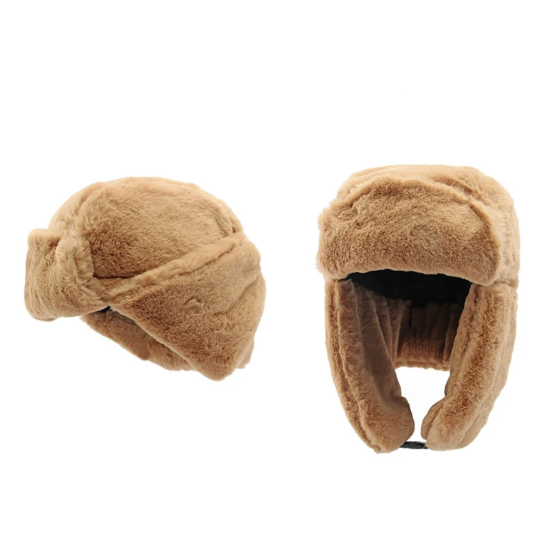 الرجال والنساء سميكة أفخم منفذها قبعة التزلج الصياد القبعات الصوف الروسية Ushanka الثلوج قبعات إيرفلاب بونيه شتاء دافئ