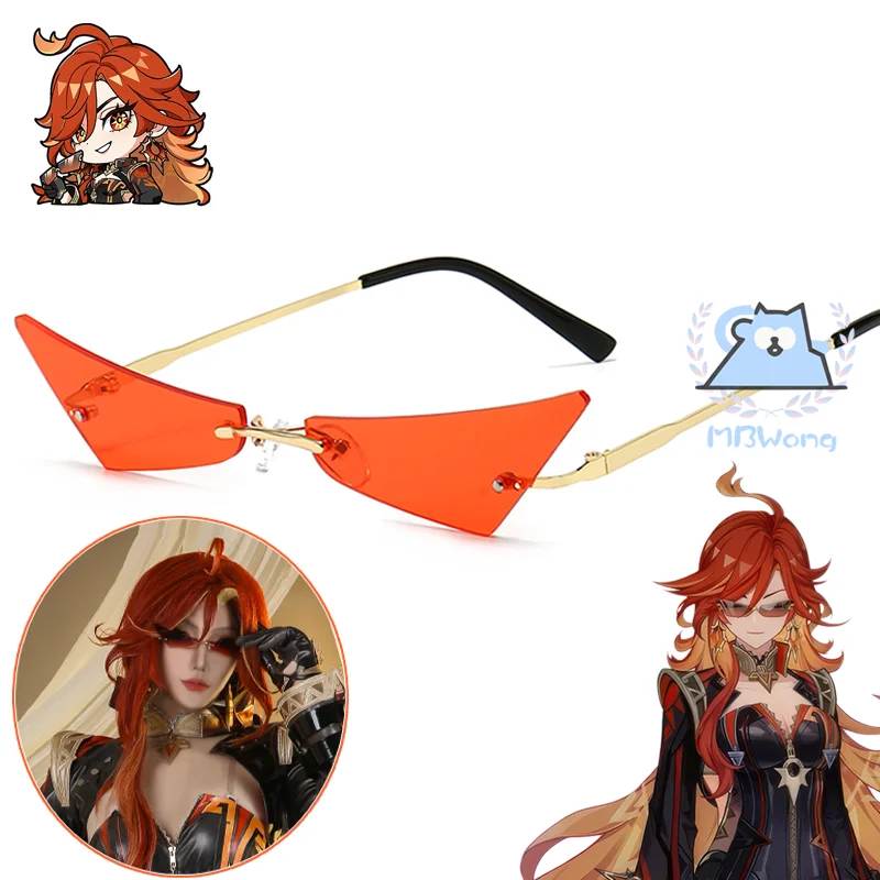 Genshin Impact Latest Mavuika Cosplay Prop Mavuika Eyeglasses Mabika CosplayPyro Archon Natlan God For Halloween Party Prop