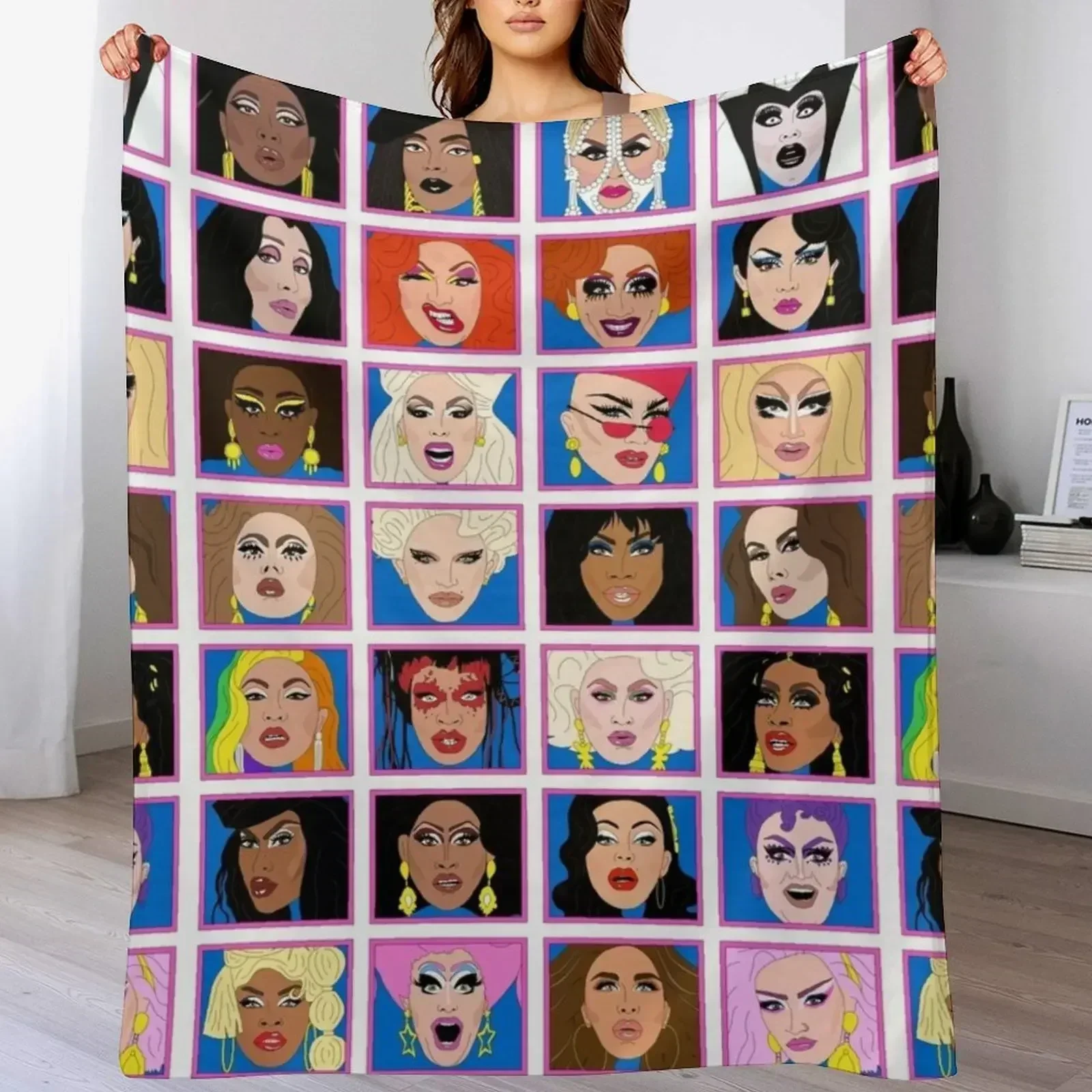Drag Race Winners 2021 Throw Blanket Sleeping Bag For Decorative Sofa Picnic Thermal Plush Vintage Blankets 4
