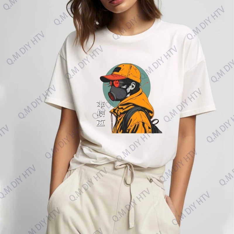 Fashion Japanese Style Color Printed Heat Transfer Stickers, Clothing Accessory That Can Be Washed Iron On Patched With Water