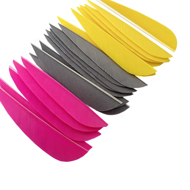 

50 шт., перья для стрел, 3 дюйма, правое крыло, индейка, перья для стрельбы из лука, лопасти в форме капли для охотничьего лука, аксессуары