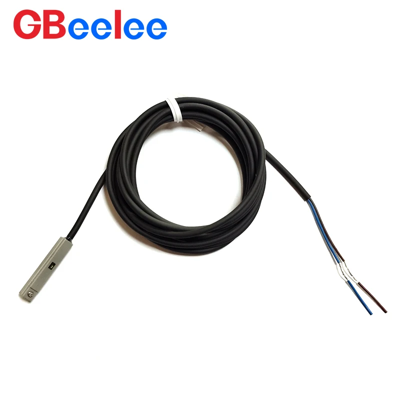 50PCS Saklar Reed Magnetik Berkualitas Tinggi Tipe Dua Kawat Lampu Merah Sensor Saklar Proximity Silinder Untuk Peralatan Mekanik