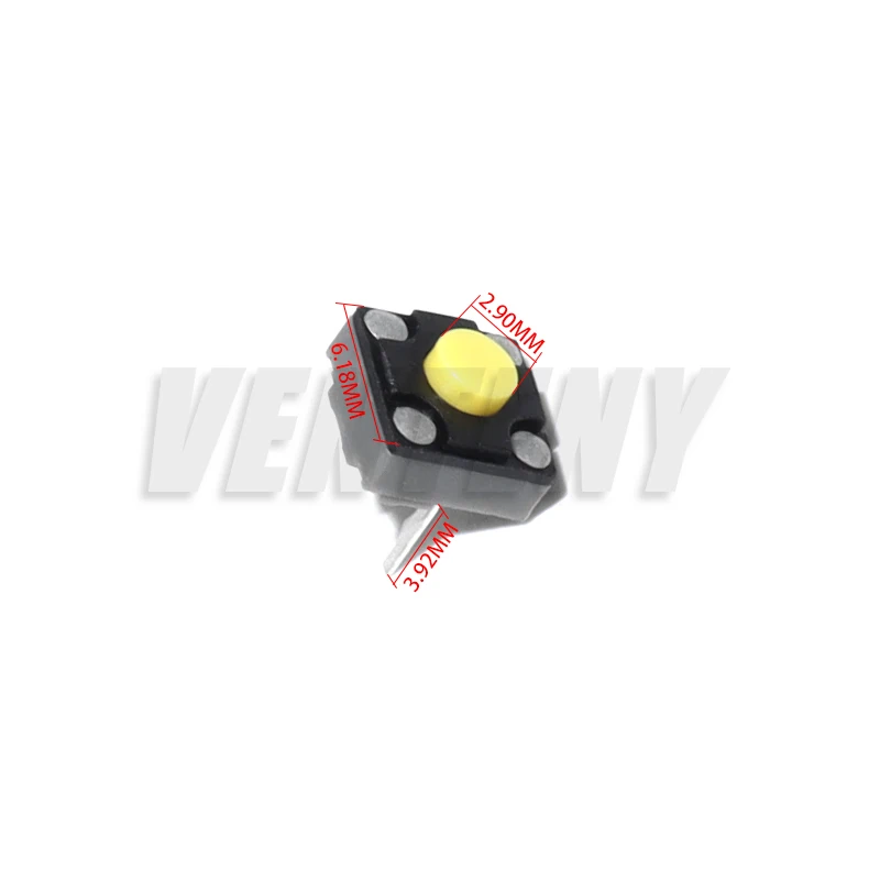10Pcs New Mute Button Square Silent Micro Switch 6*6*4.3mm Tact Button Switch Keys 6X6X4.3MM