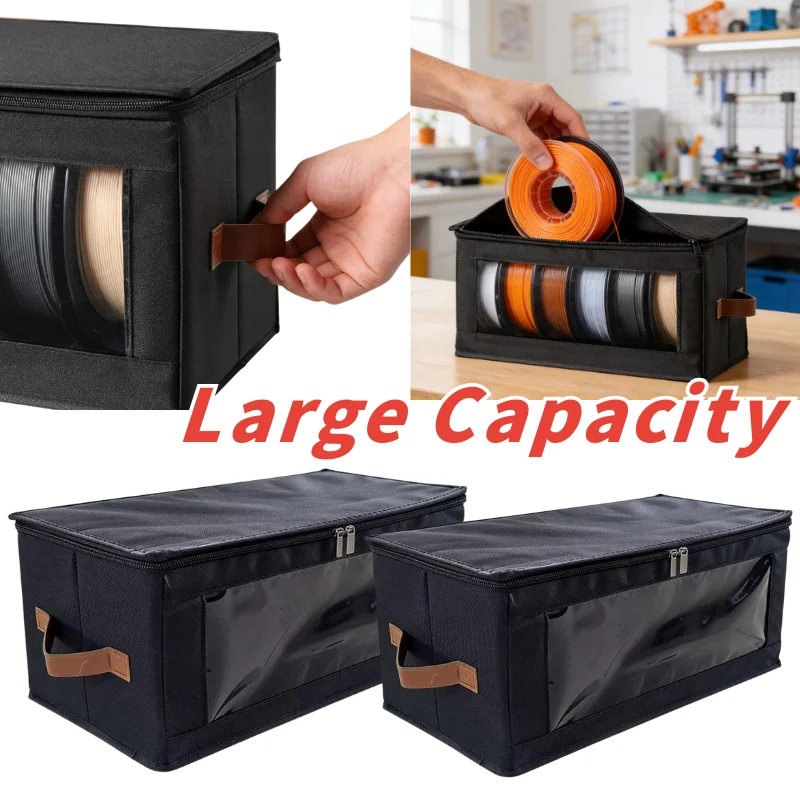 1/2/3/4pcs Portable Large Food Delivery Bag Foldable Storage Box with Clear Window Dustproof Non-Woven Filaments Organizer
