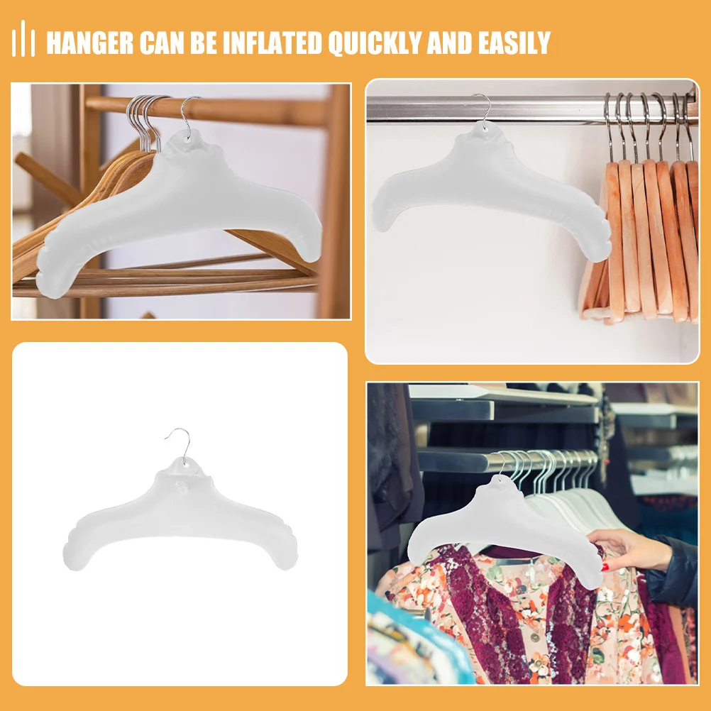 5pcs Inflatable Hangers Foldable Portable Travel Clothes Hanger Multi Pants Hangers Space Saving Drying Rack For Camping Cruise