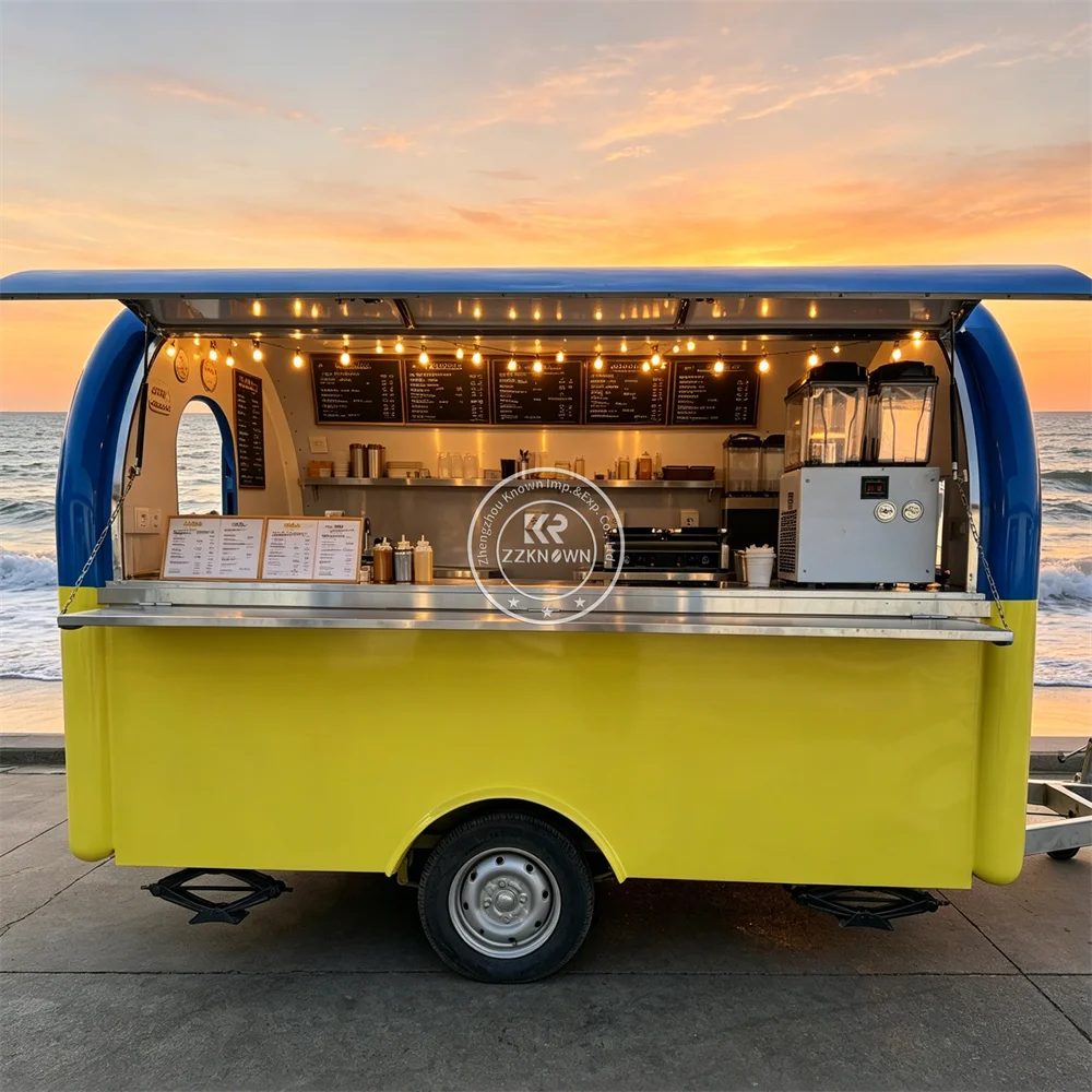

Mobile Kitchen Truck Food Trailer Custom Mobile Street Concession Hot Dog Burger Food Truck Fully Equipped