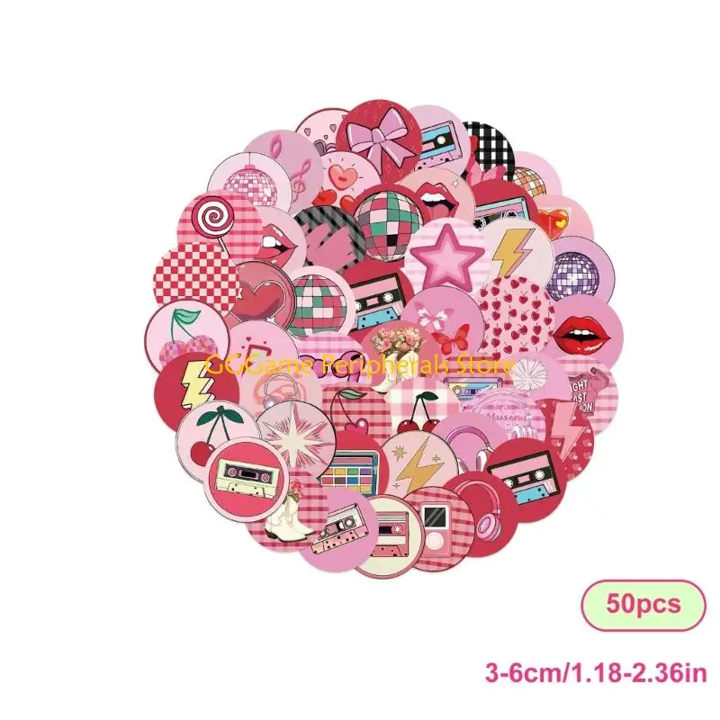 U55B Anh Đào Thẩm Mỹ Bộ 50 Đề Can Chống Thấm Nước Trang Trí Thời Trang Cho Ốp Lưng Điện Thoại Laptop Trang Trí Phụ Kiện Hàng