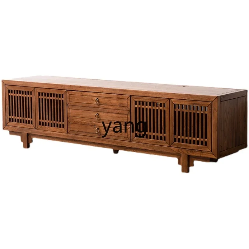 

Yjq new Chinese solid wood TV cabinet old elm household small apartment simple TV cabinet