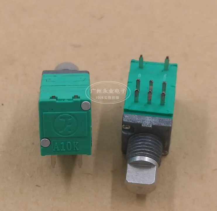 3 Piece RK097 Double With Switch 8 Feet A10K B20K Precision Volume Potentiometer Handle 10MMF