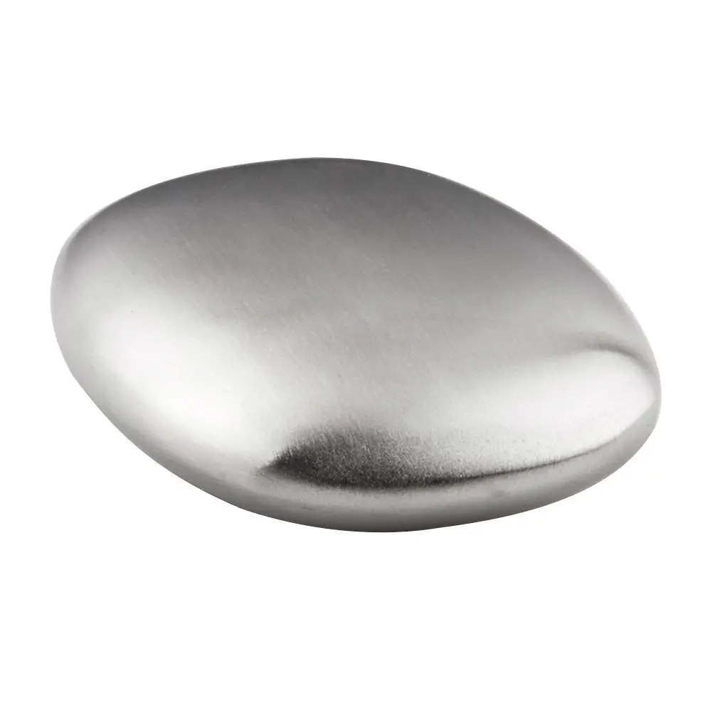 Metal Stainless Steel Soap Bar Oval Shape Odor for Strong Food Smells Garlic Onion Deodorizer Reusable