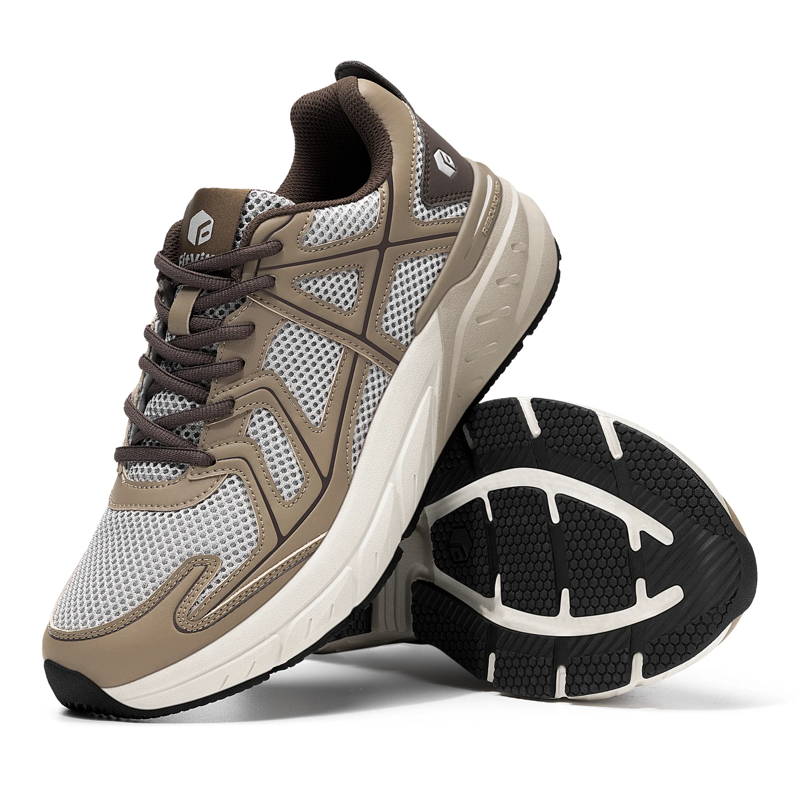 FitVille Men's Extra Wide Width Walking Athletic Sneakers, Non-Slip Gym Workout Shoes Featuring Thicker Cushioning & Bouncy Support, Comfort Footwear for Wide Feet & Sore Feet