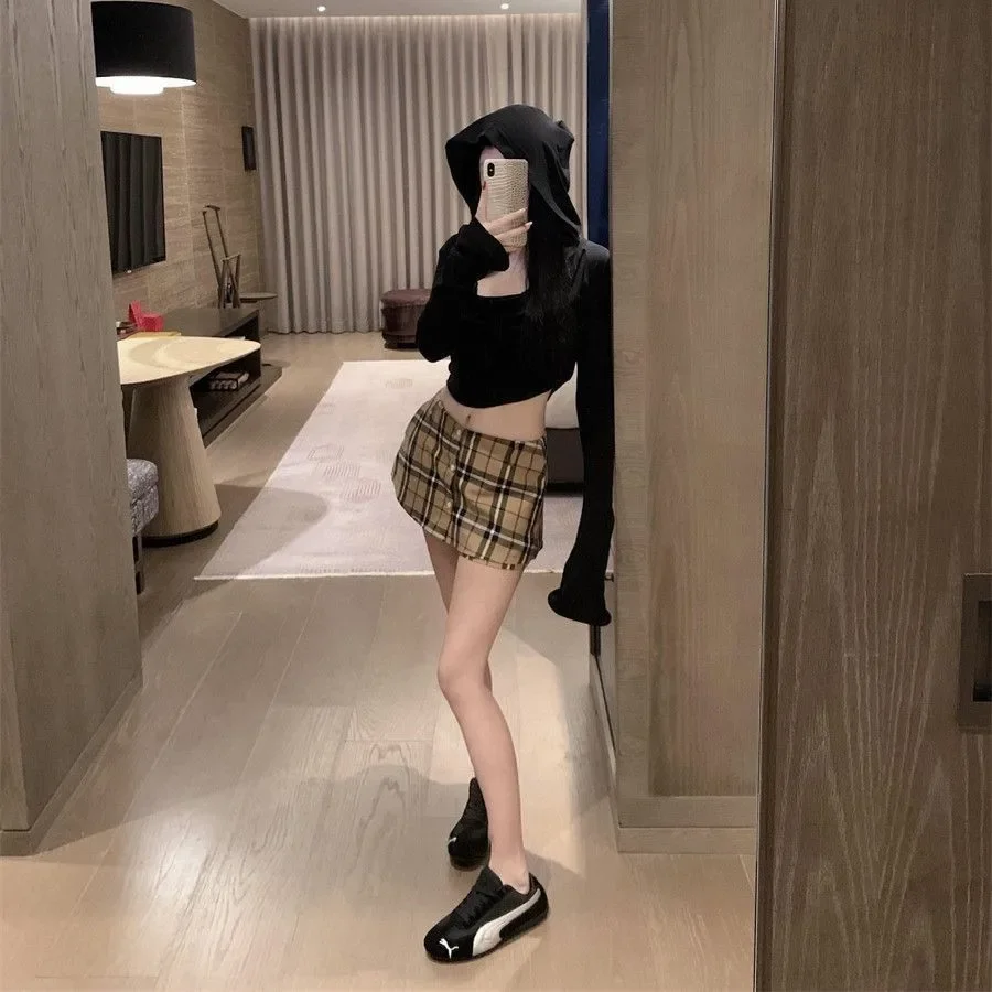 여성용 데님 버튼 벌룬 스커트 스트리트 아트 페어 인디 힙합 쿨 어반 조절 가능한 허리 청소년 스타일 포켓 트렌드