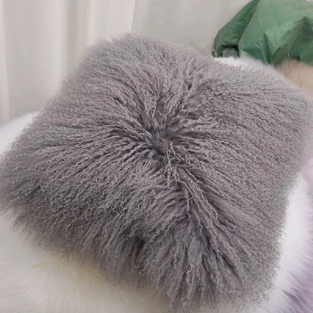 Curly Mongliam Lamb Fur Pillow Cover, FUR Cushion Cover, New Color, Free Shipping, Drop Shipping