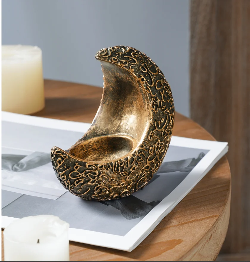 

3112616 New Creative Vintage Moon Candlestick Lamp, Festival Party Decoration, Ambient Light, Venue Ornament