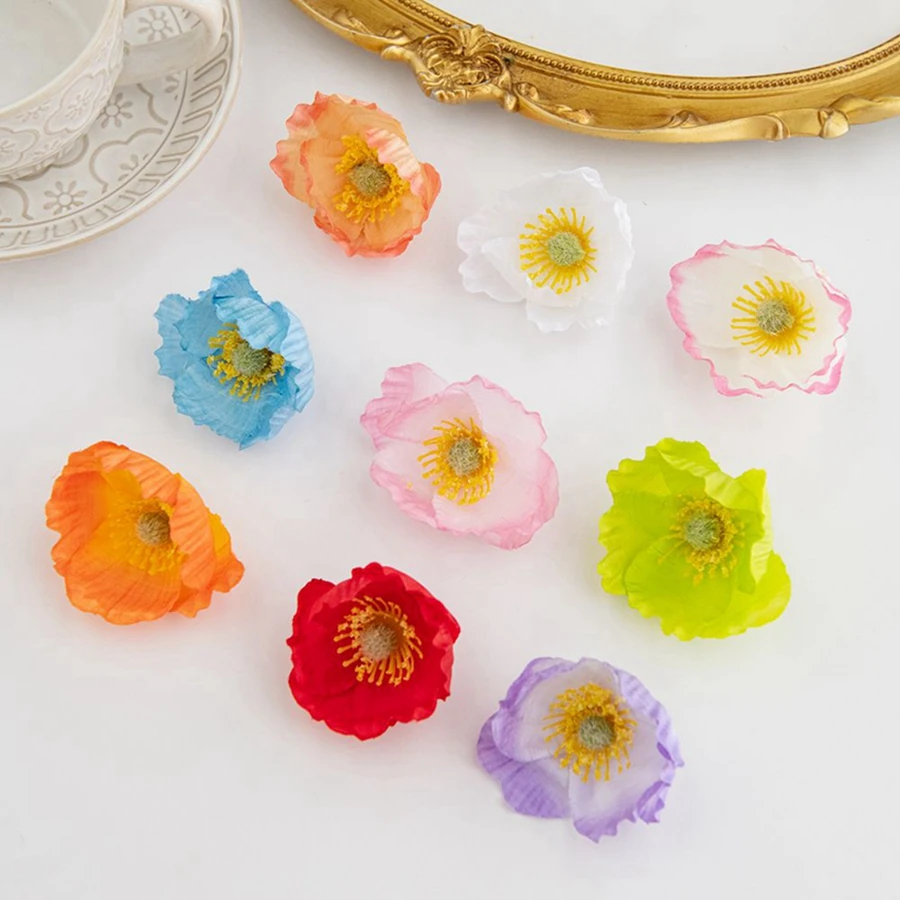 

Artificial flower Papaver rhoeas Hot sale Wedding bridal bouquet Decoration Home Festival Outdoor Garden Party DIY wreath Props