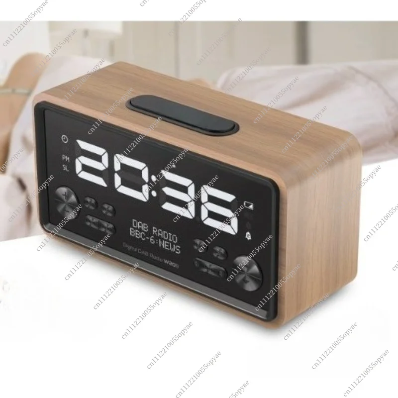DAB+ FM Bluetooth 5.0 Radio Multifunctional Wireless Charging Alarm Clock Speaker for Living Room Bedroom
