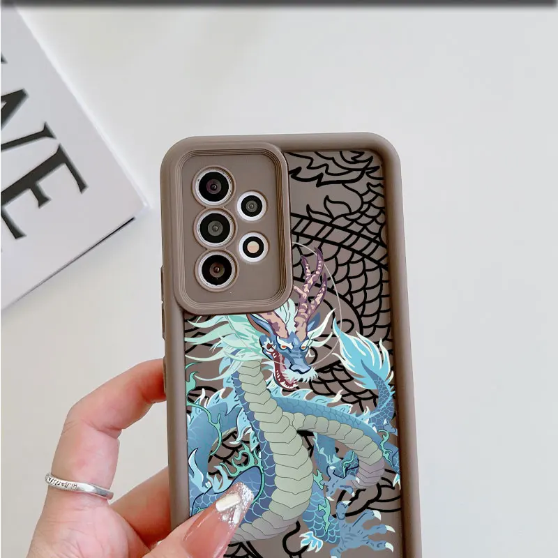 Dragon Fasion Case for Samsung Galaxy A03 A04 A05 A10S A11 A20  A21 A31 A32 A51 A52 A53 A54 Anti-drop Soft Cover Coque