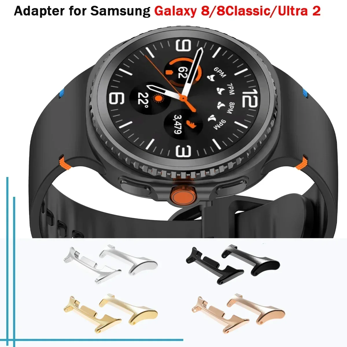 For Samsung Galaxy Watch 8 9 40mm/44mm 8 Classic 46mm Watchband Strap Connector  For Galaxy Watch Ultra 2026 2025 2024