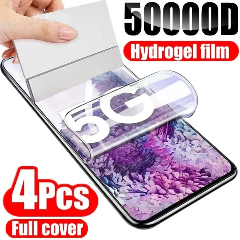 4PCS Hydrogel Film Galaxy S22 Plus Screen Protector For Samsung S24 Ultra S23 S20 S21 Fe
