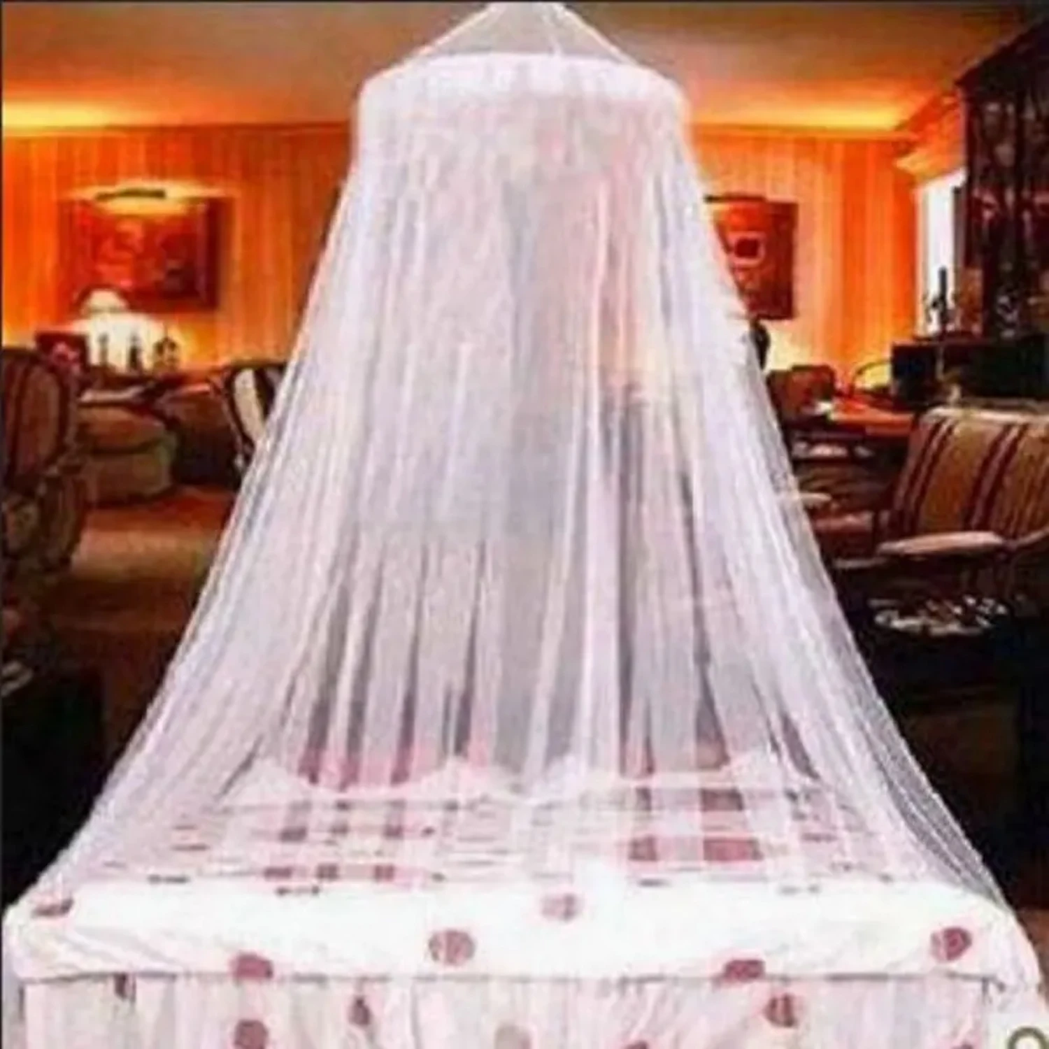 Elegant Princess Girl Double Bed Canopy Lace Bedding Bedroom Mosquito Net - Hung Dome Round Insect Net Curtains for a Luxurious 