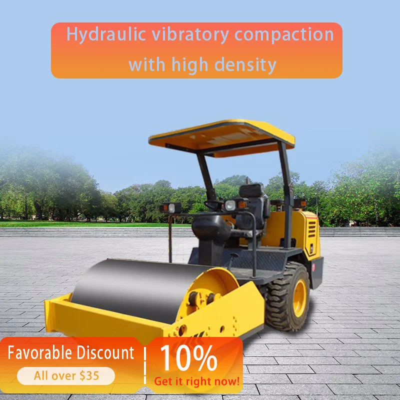 Road Roller Municipal Repair Pavement Pothole Road Roller Vibratory Hand Held   Vibratory Pressure Nivelador de azulejos