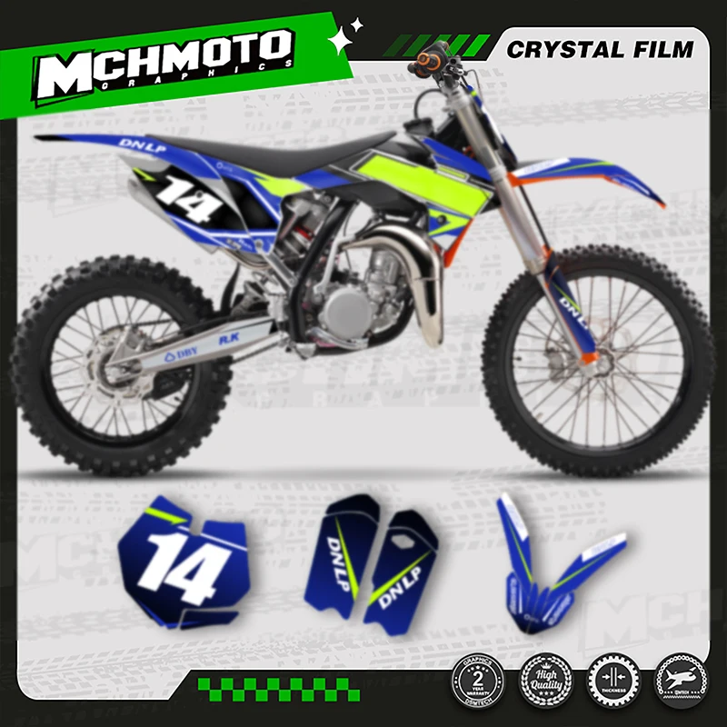 

MCHMFG Motorcycle Graphics Background Decal Stickers For KTM 2013 2014 2015 2016 2017 SX85 Number Name Custom