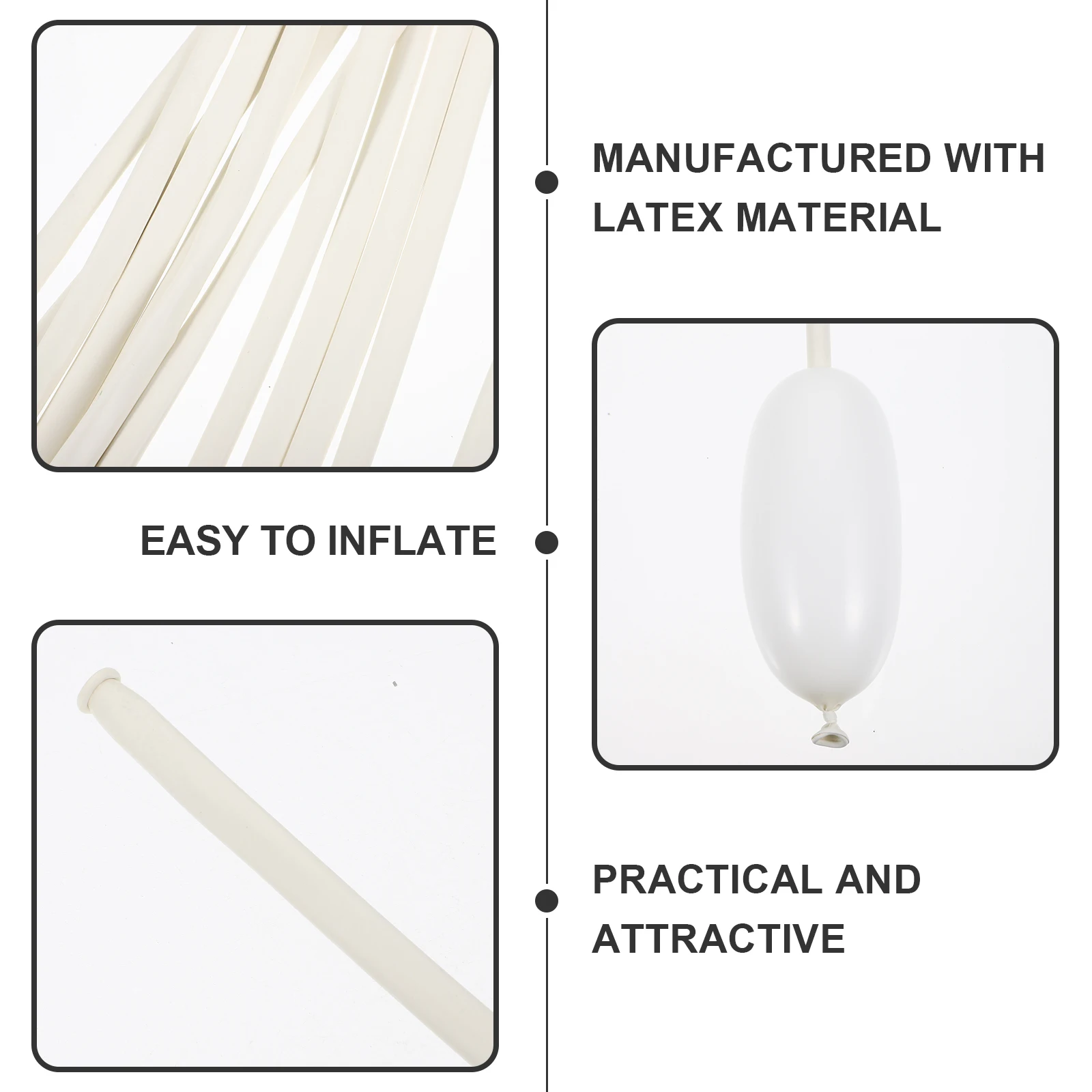 

100 Pcs Creative Balloon Cute Balloons Long Latex Simple Twist Emulsion Twisting