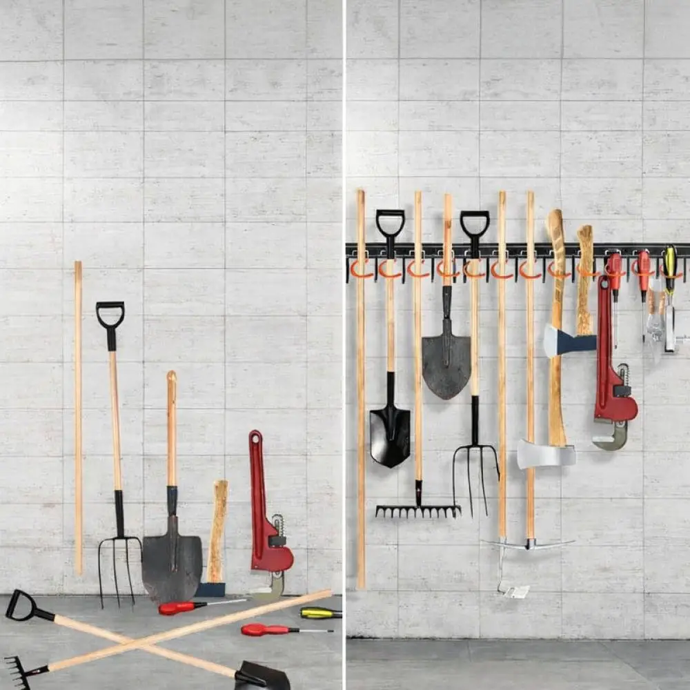 Heavy Duty Steel Tool Rack Adjustable Wall Hanger For Garage Workshop Equipment Storage And Space Saving Solutions