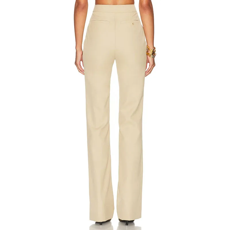 Women's High-Waisted Straight-Leg Pants Versatile Commuter Trousers Premium Quality Cotton Suit Pants 2026 Spring New Arrival