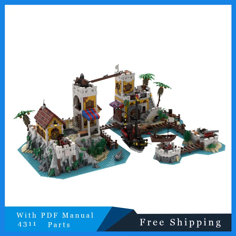 

6277 Imperial Trading Post Remake 4311 Parts MOC Building Blocks Sets For Children Adult Tropical Coastline Building Blocks Toys