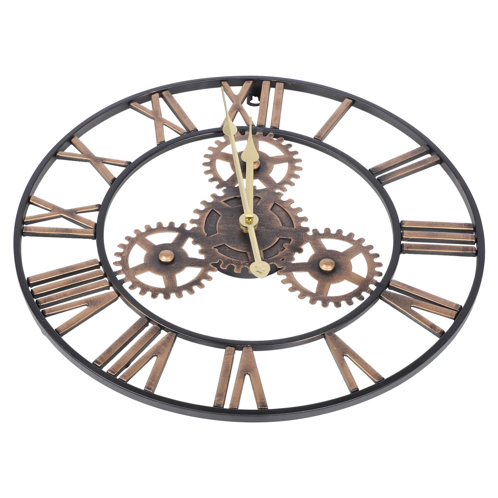 American Vintage Clock Living Room Wall Silent Kitchen Clocks for Home Decor Metal Wrought Background Hanging Office