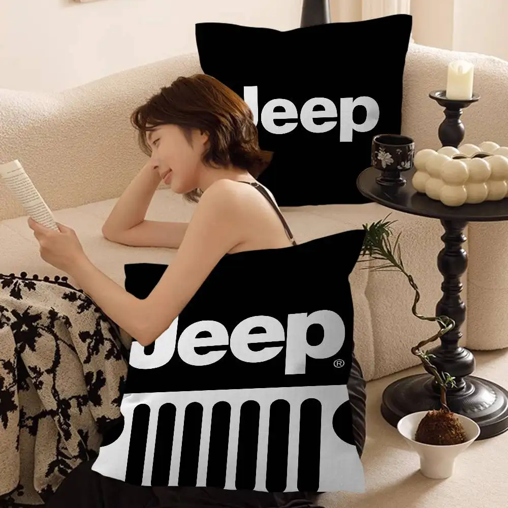 J-Jeep car Pillowcase toon Gift Cushion Cover Bedroom Home Sofa Chair Seat Decor pillow case